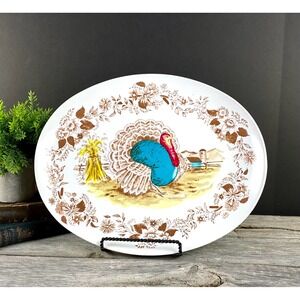 Large Melamine Melmac Turkey Platter Royal Nottingham Northern Thanksgiving‎